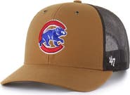 CARHARTT X 47 Men's Carhartt x '47  Brown Chicago Cubs Trucker Adjustable Hat