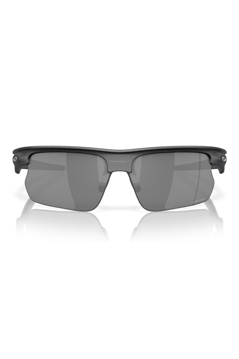 Bisphaera 68mm Prizm™ Gradient Oversize Polarized Rectangular Sunglasses, Main, color, BLACK GREY