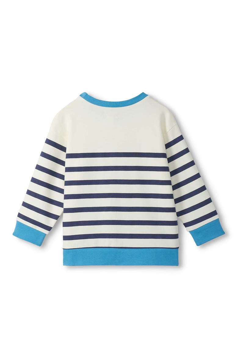Kids' Preppy Stripe Sweatshirt, Alternate, color, NATURAL