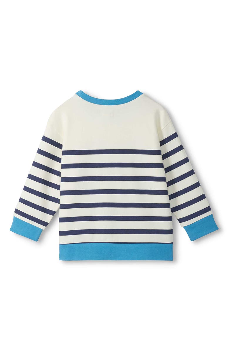 Hatley Kids' Preppy Stripe Sweatshirt, Alternate, color, Natural