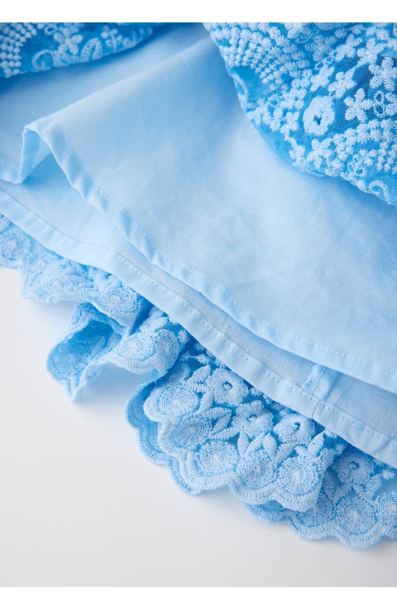 Marlo Kids Paloma Lace Frill Mini Dress, Alternate, color, Powder Blue