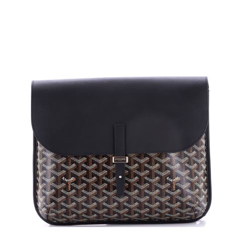 Coursier Messenger Bag Coated Canvas and Leather
