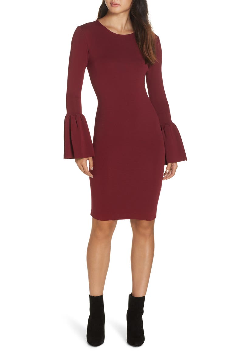 Arabella Sheath Dress, Alternate, color, WINE