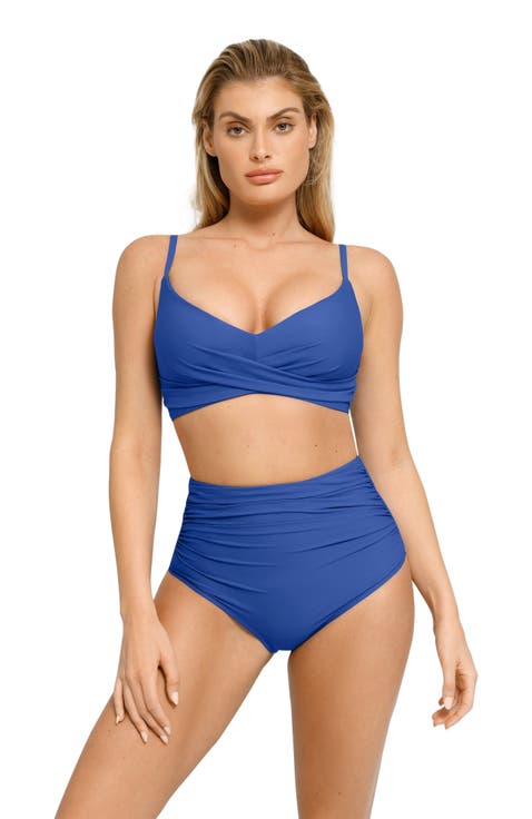 Shapewear Bust-Enhancing Draped Bikini Top