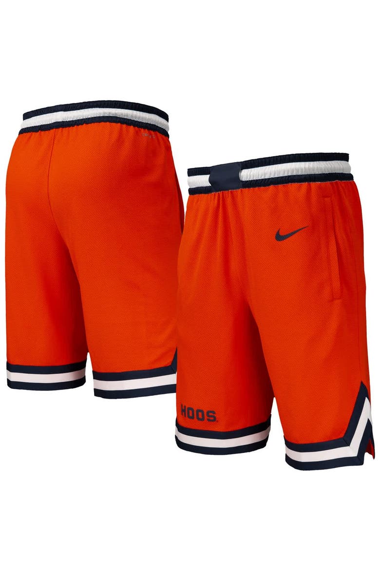 Men's Nike Orange Virginia Cavaliers Dri-FIT Replica Basketball Shorts, Main, color, Orange