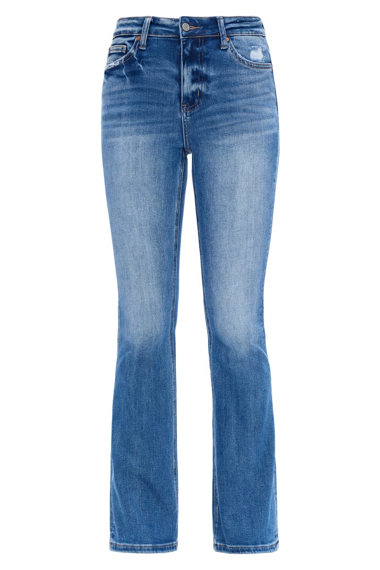 High Waist Flare Jeans, Alternate, color, MEDIUM BLUE