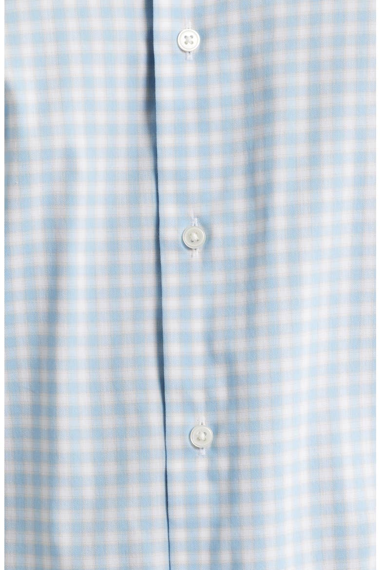 Felix Crown Lite Gingham Check Performance Twill Button-Down Shirt, Alternate, color, COTTAGE BLUE