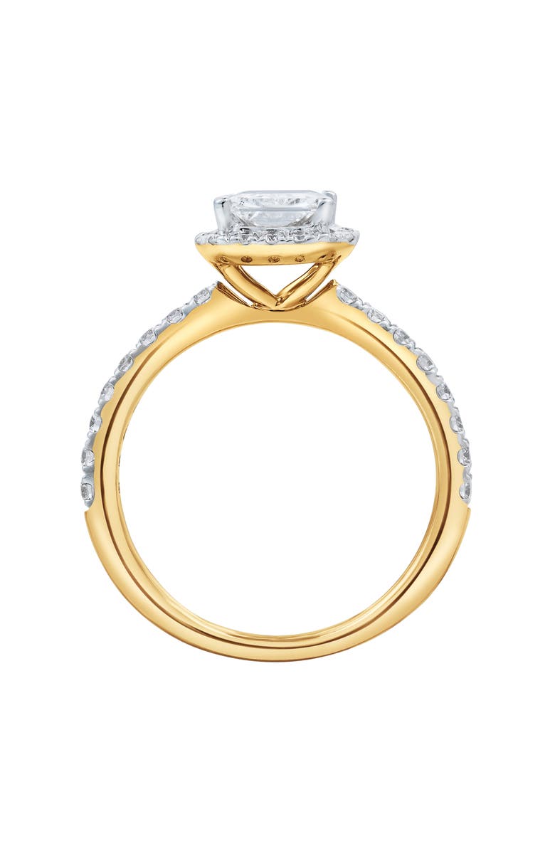 LuvMyJewelry Basma 14K Yellow Gold Radiant Cut Lab Grown Diamond Halo Engagement Ring - 2.0 Ct, Alternate, color, 14K Yellow Gold