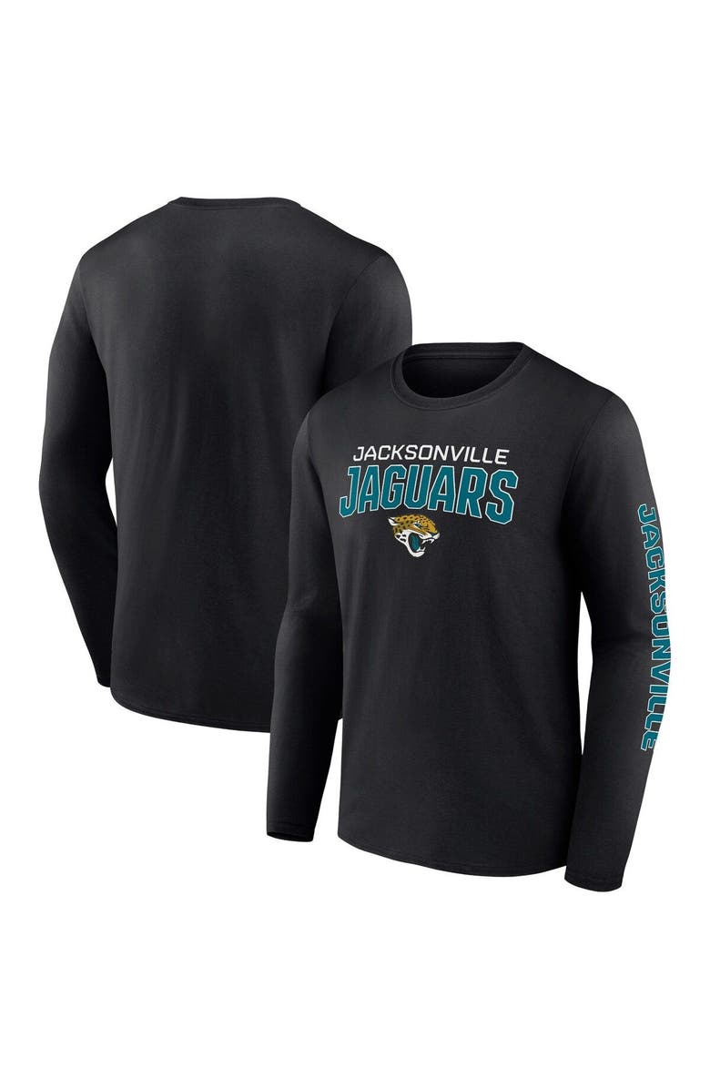 FANATICS Men's Fanatics Branded Black Jacksonville Jaguars Wordmark Go the Distance Long Sleeve T-Shirt, Main, color, Black