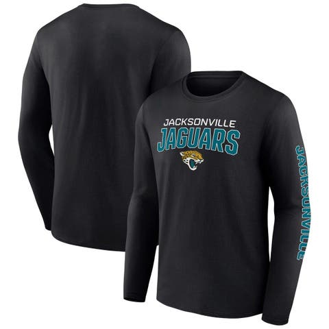 Men's Fanatics Branded Black Jacksonville Jaguars Wordmark Go the Distance Long Sleeve T-Shirt