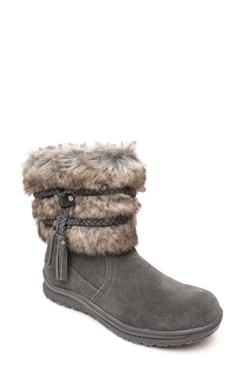 Everett Water Resistant Suede & Faux Fur Boot (Women)