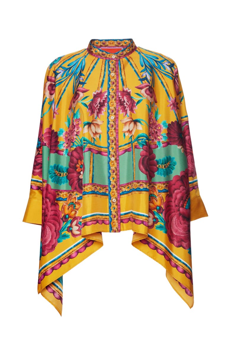 La DoubleJ Foulard Shirt Zodiac Placée Marigold, Alternate, color, Zodiac Placée Marigold