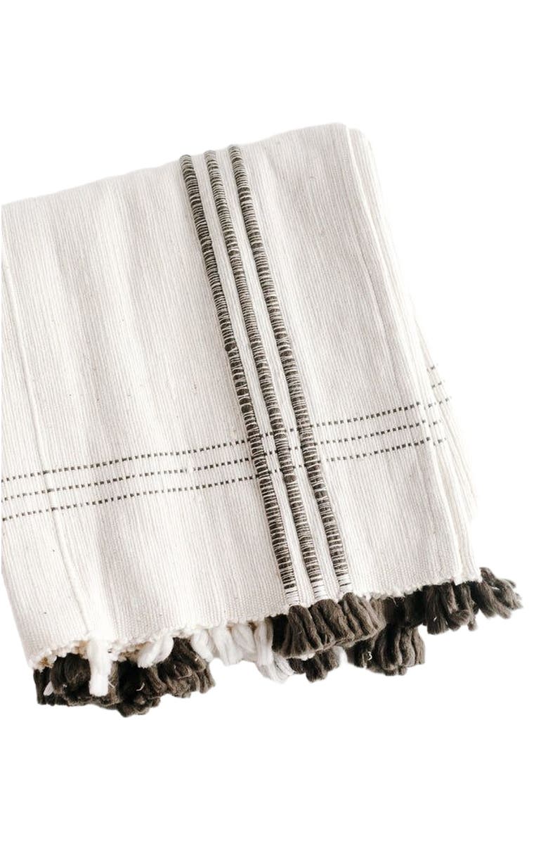 Creative Women Ribbons Cotton Table Runner, Alternate, color, Gray