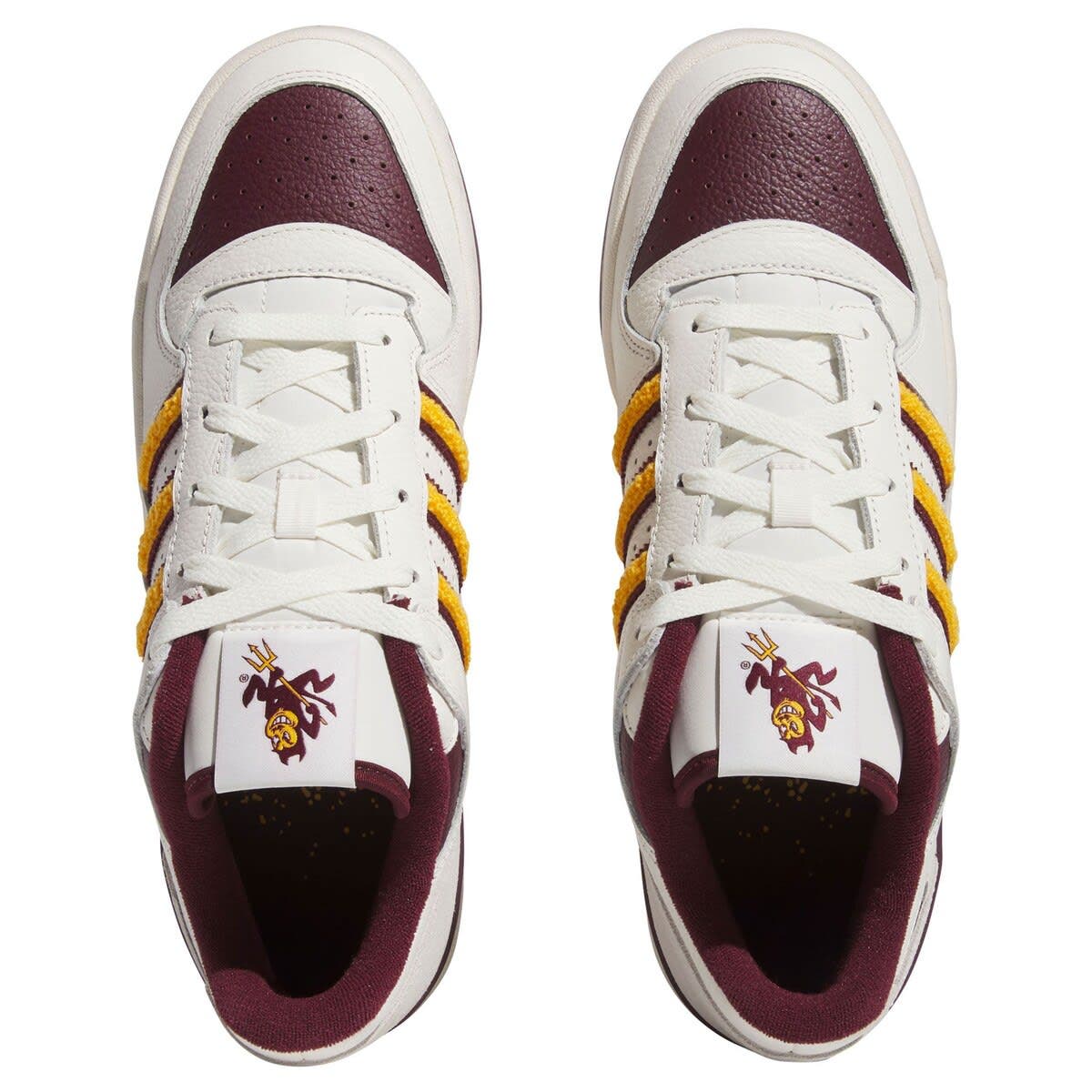 adidas Unisex adidas  White Arizona State Sun Devils Forum Low Basketball Shoes, Alternate, color, 