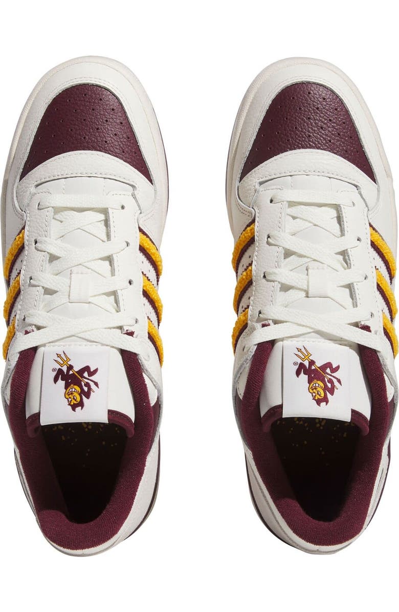 adidas Unisex adidas White Arizona State Sun Devils Forum Low Basketball Shoes, Alternate, color,