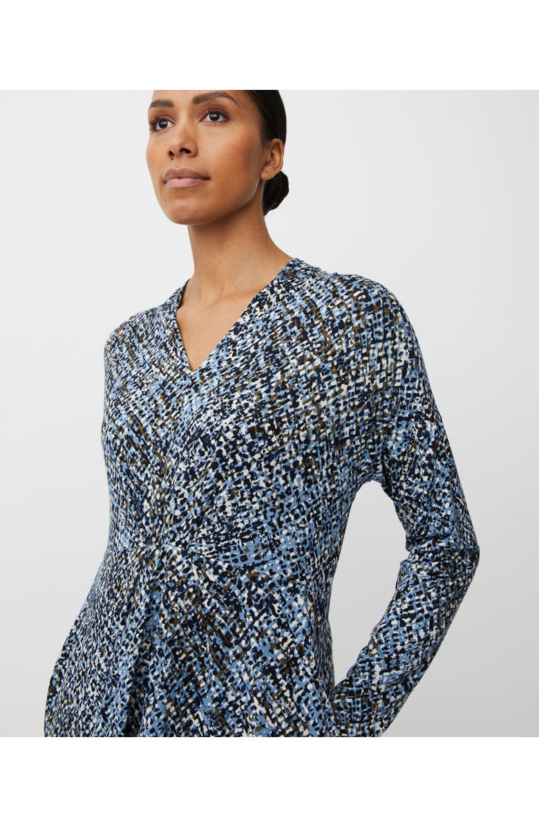 Masai Copenhagen MaOtobia Fitted Graphic Print Dress, Alternate, color, Proven Blue