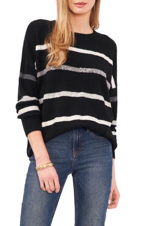 Sequin Stripe Sweater