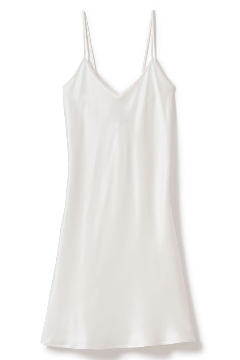 Bijou Silk Slip Nightgown, Alternate, color, WHITE