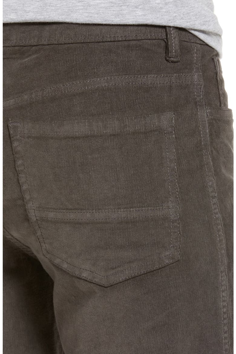 Stretch Corduroy Five Pocket Pants, Alternate, color, CHARCOAL