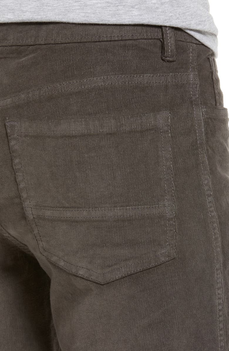 Vintage 1946 Stretch Corduroy Five Pocket Pants, Alternate, color, Charcoal