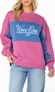 Roxy Lineup Colorblock Cotton Blend Sweatshirt