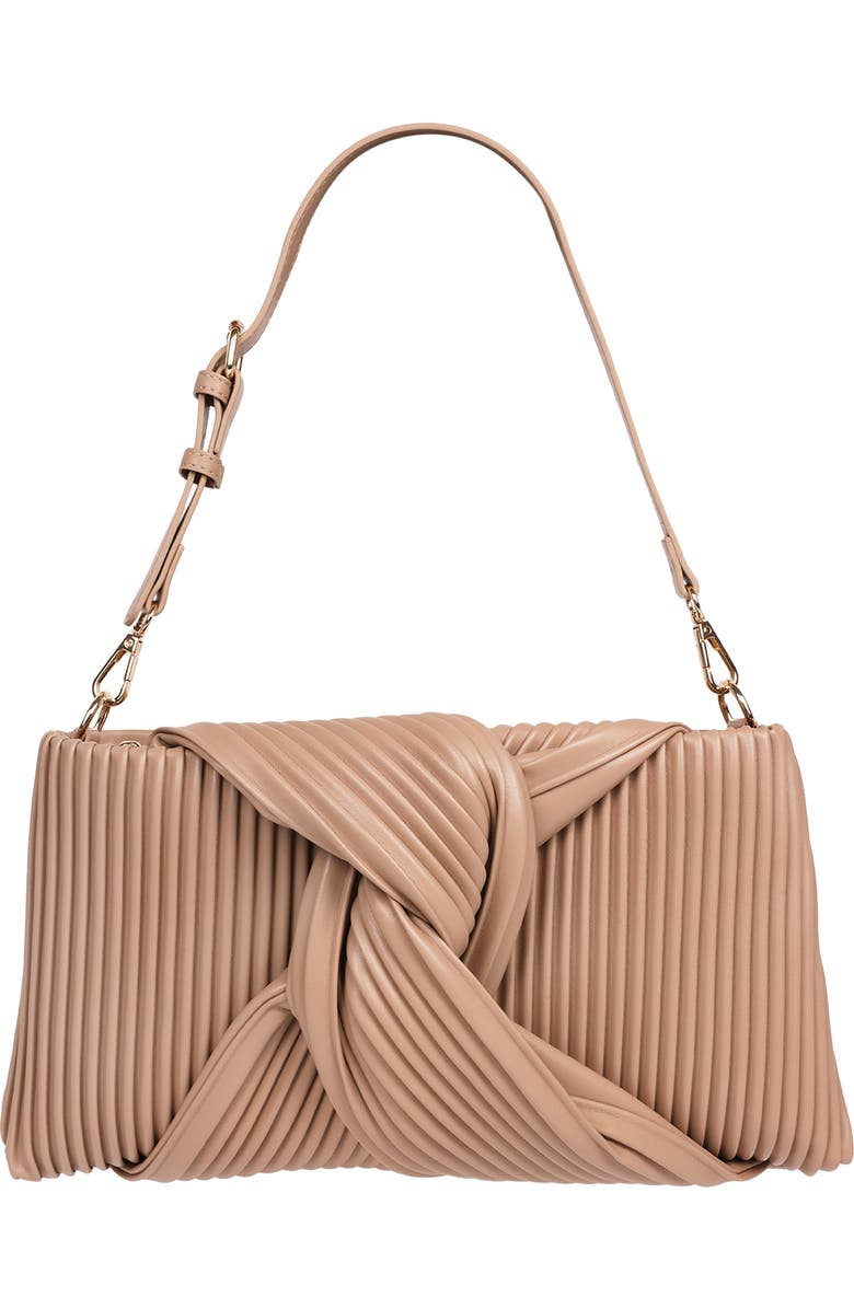 JASON WU Pleated Knot Clutch, Main, color,