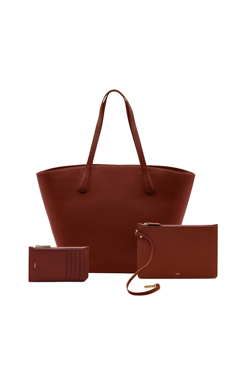 Sienna Leather Tote and Albee Leather Card Holder Bundle