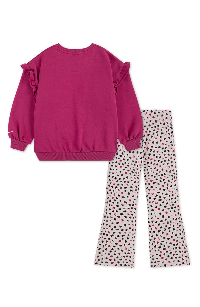 Nike Kids' Essentials Femme Sweatshirt & Pants Set, Alternate, color, Platinum Violet