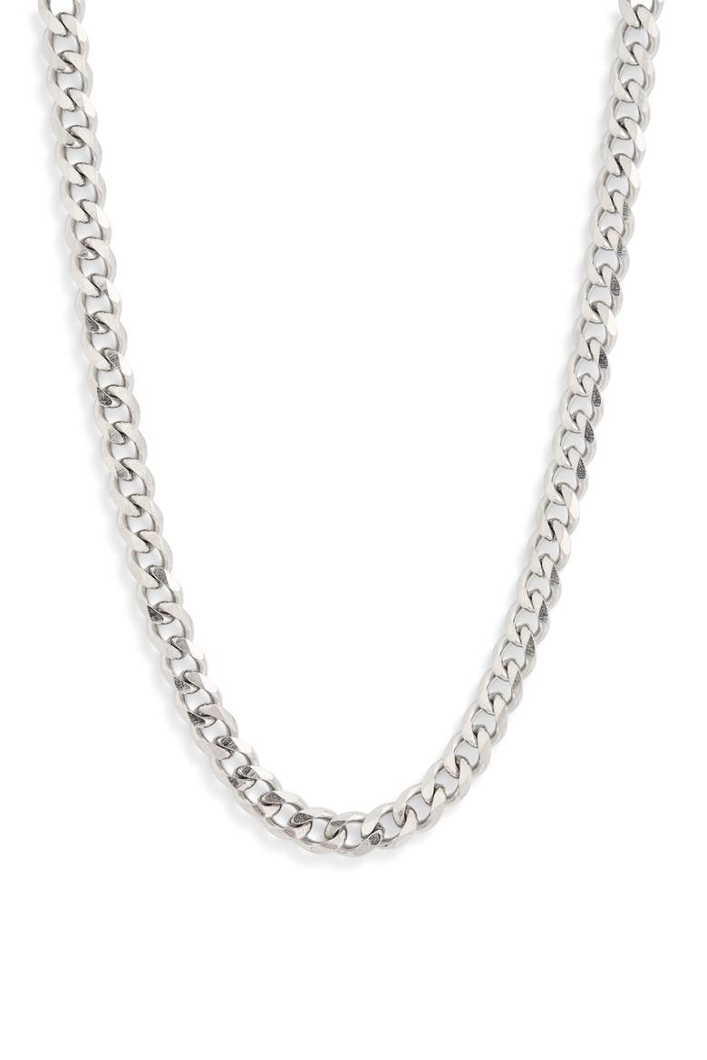 Men's Stainless Steel Curb Chain Necklace, Alternate, color, STAINLESS