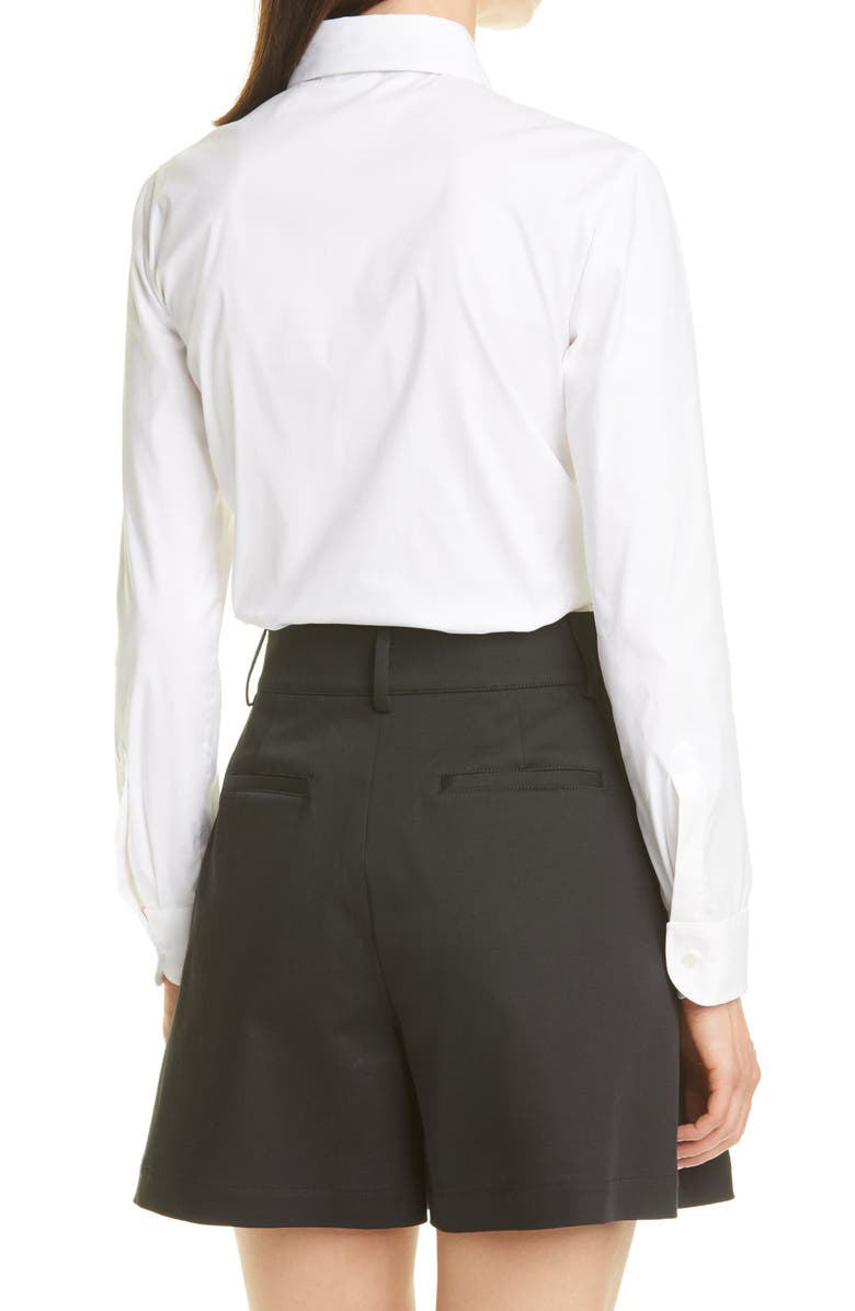 RED Valentino Pintuck Bow Poplin Blouse, Alternate, color,