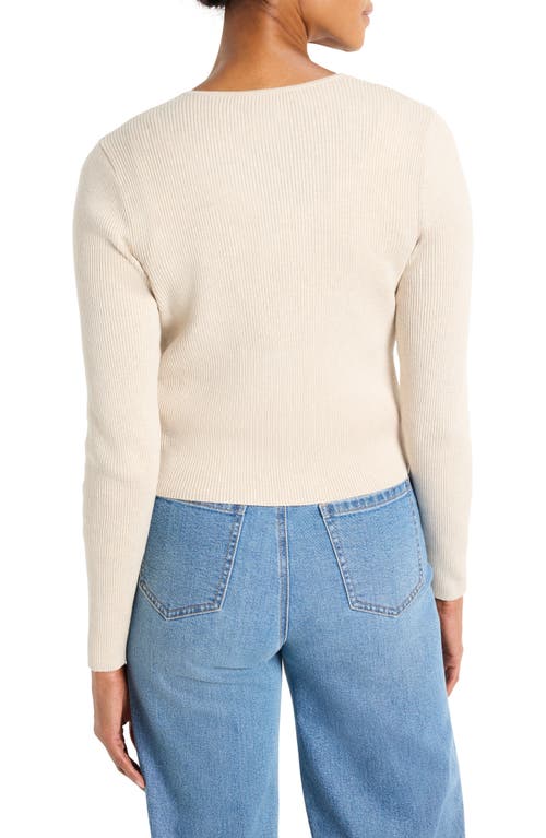 Nic + Zoe Nic+zoe Cool Nights Rib Cardigan In Canvas