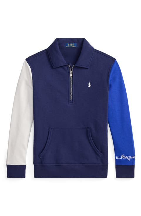 Kids
 Easy French Terry Quarter Zip Pullover (Big Kid)