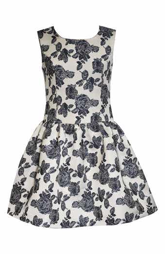 Kids' Jacquard Bow Party Dress