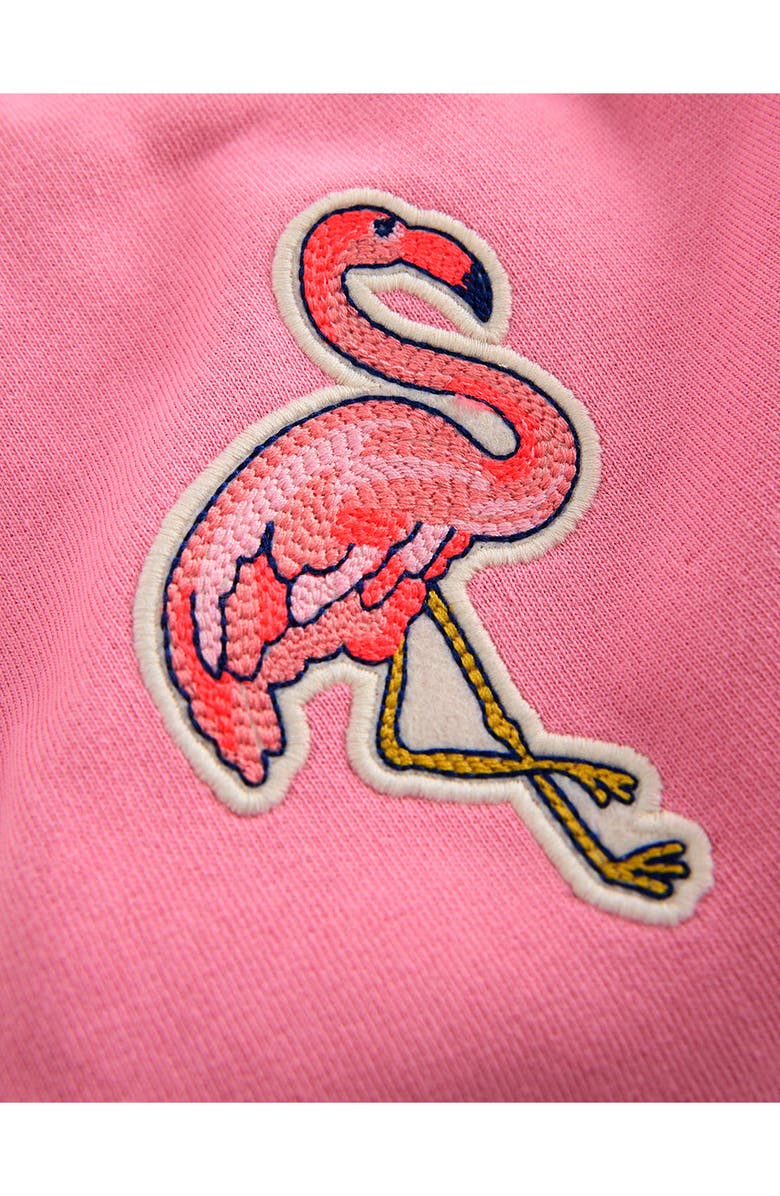 Mini Boden Kids' Jersey Boxing Shorts, Alternate, color, Bubblegum Pink Badges