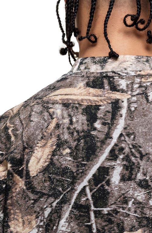 Good For Nothing Woodland Camo Print T-shirt In Multi