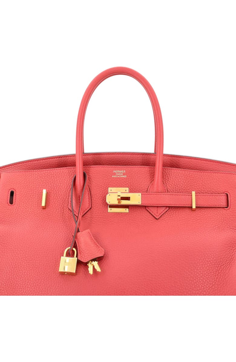 Pre-Owned Hermes Birkin Handbag Pink Clemence with Gold Hardware 35, Alternate, color, Bougainvillea