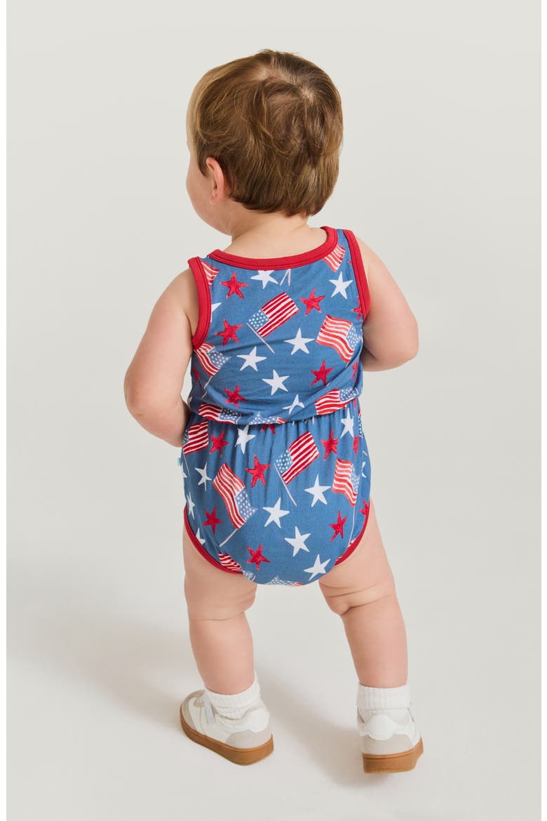 Varsity Bubble Romper, Alternate, color, BLUE