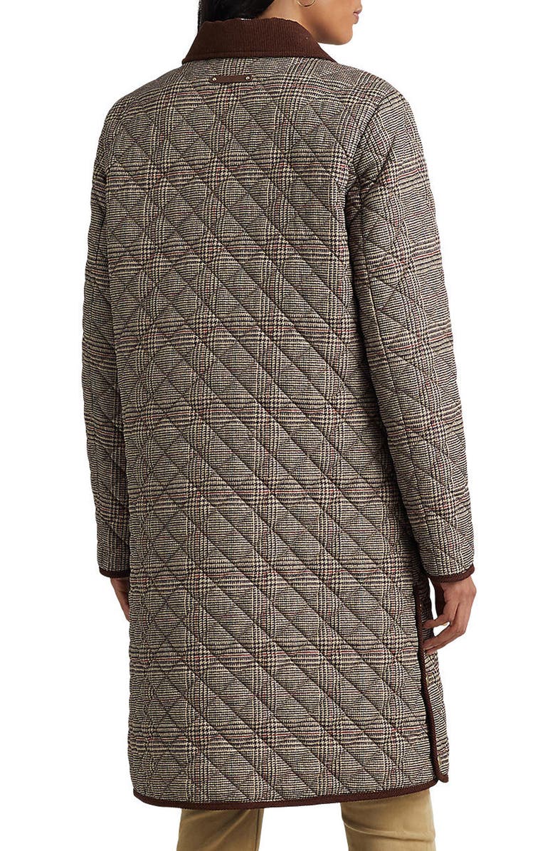 Lauren Ralph Lauren Quilted Snap Front Jacket, Alternate, color, Heritage Plaid
