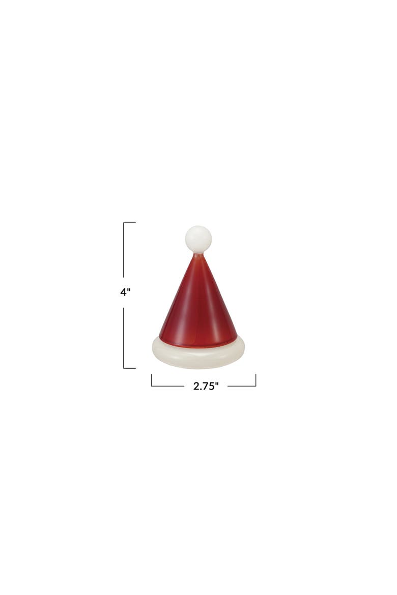 Artisan Glass Santa Hat Toothpick Holder, Alternate, color, Red and White