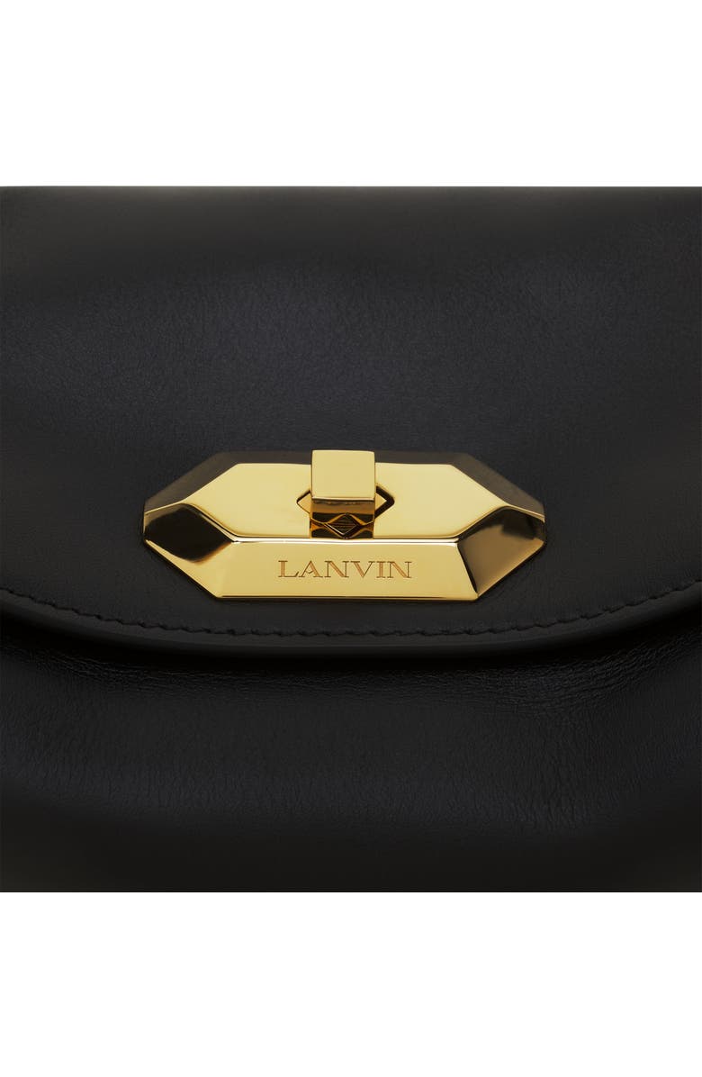 Lanvin Compagnon Asymmetrical Bag In Leather, Alternate, color, Black