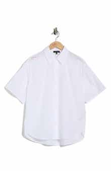 rag & bone Ella Eyelet Short Sleeve Button-Up Shirt