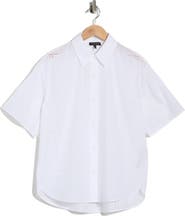 rag & bone Ella Eyelet Short Sleeve Button-Up Shirt