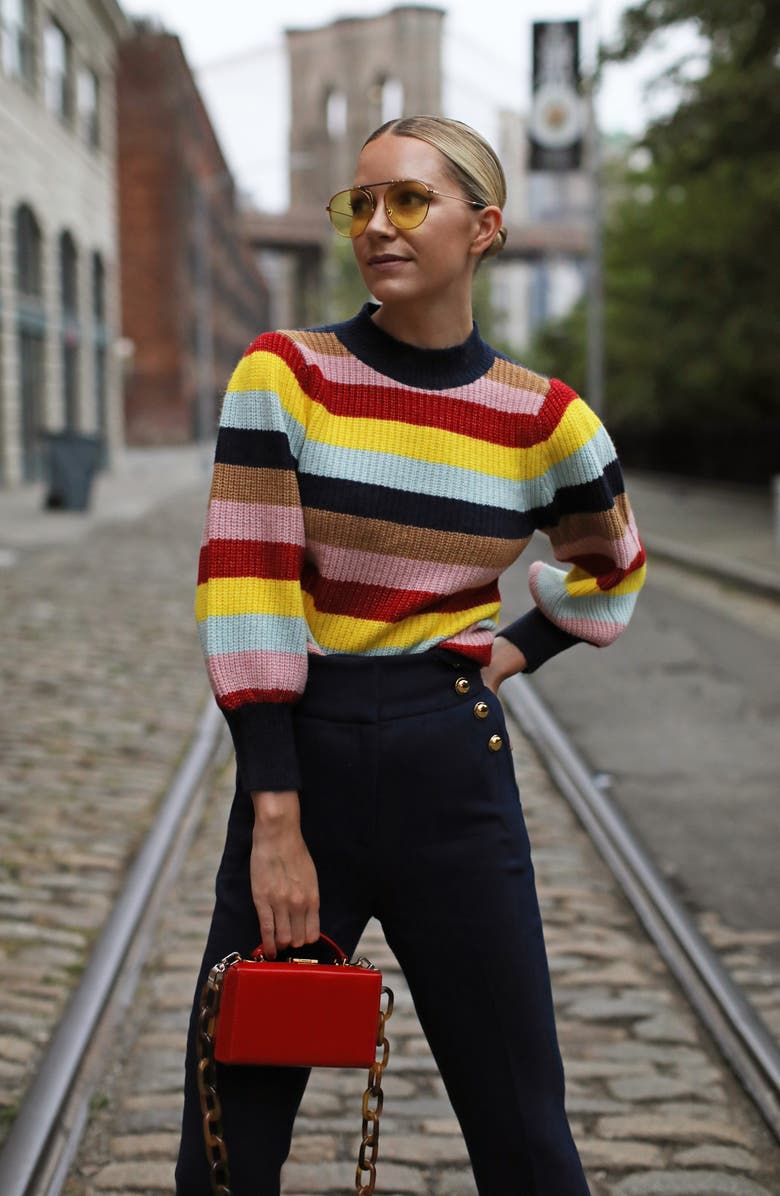 Halogen<sup>®</sup> x Atlantic-Pacific Blouson Sleeve Sweater, Alternate, color, 