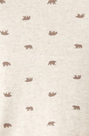 Bear Print Long Sleeve Cotton Bodysuit & Leggings Set