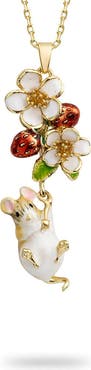 Bill Skinner Studio Strawberry & Hanging Mouse Pendant