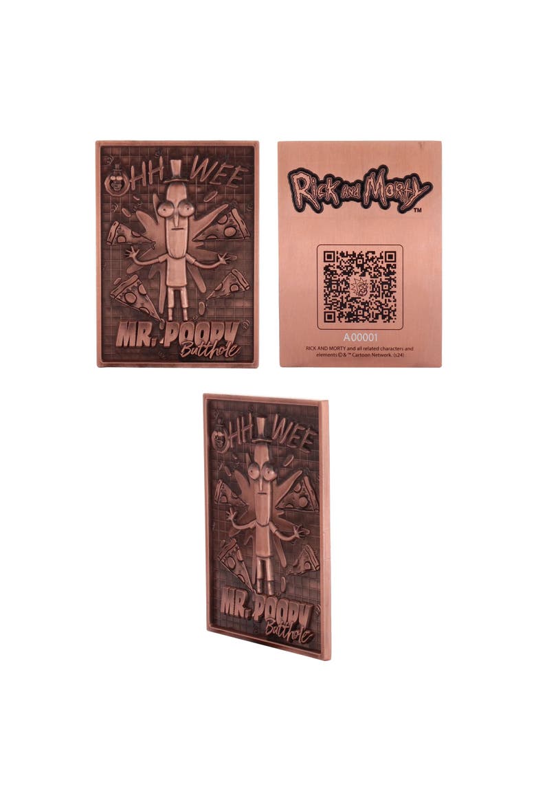 Digiplate Starter Pack Rick & Morty 3 Metal Cards Phone Stand, Alternate, color, Multicolored