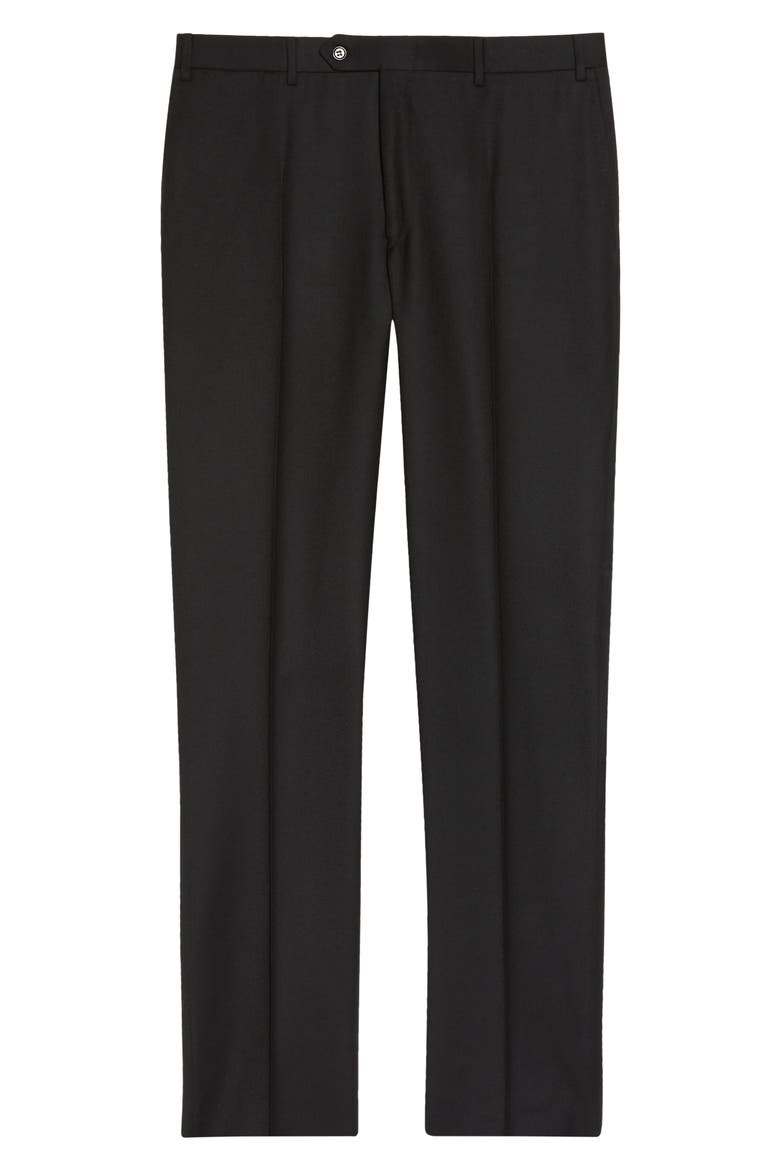 Men's Lightweight Flannel Trousers, Alternate, color, BLACK