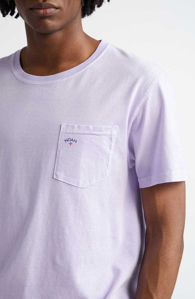 Noah Core Logo Cotton Pocket T-Shirt, Alternate, color, Lilac Breeze
