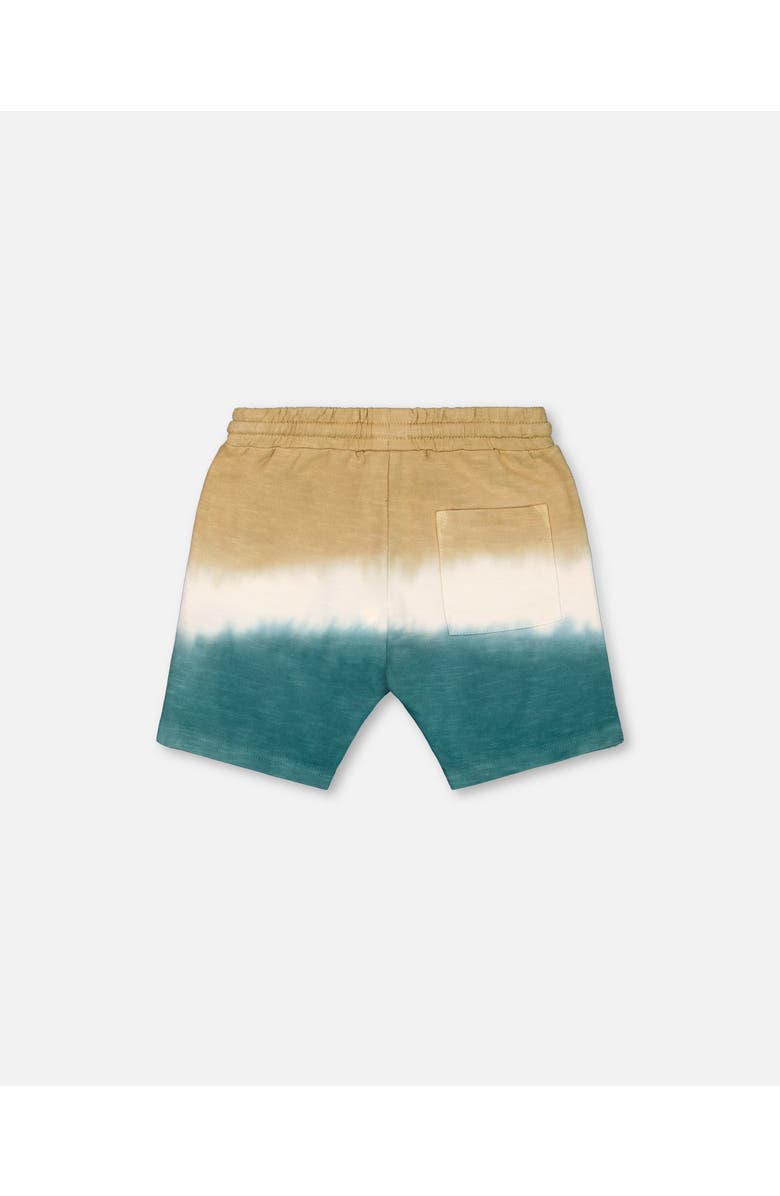 Deux par Deux Little Boy's French Terry Short Gradient Beige And Teal, Alternate, color,