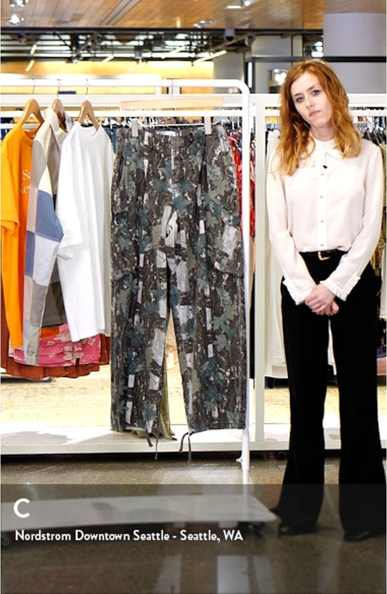 Wide Leg Cotton Cargo Pants, sales video thumbnail